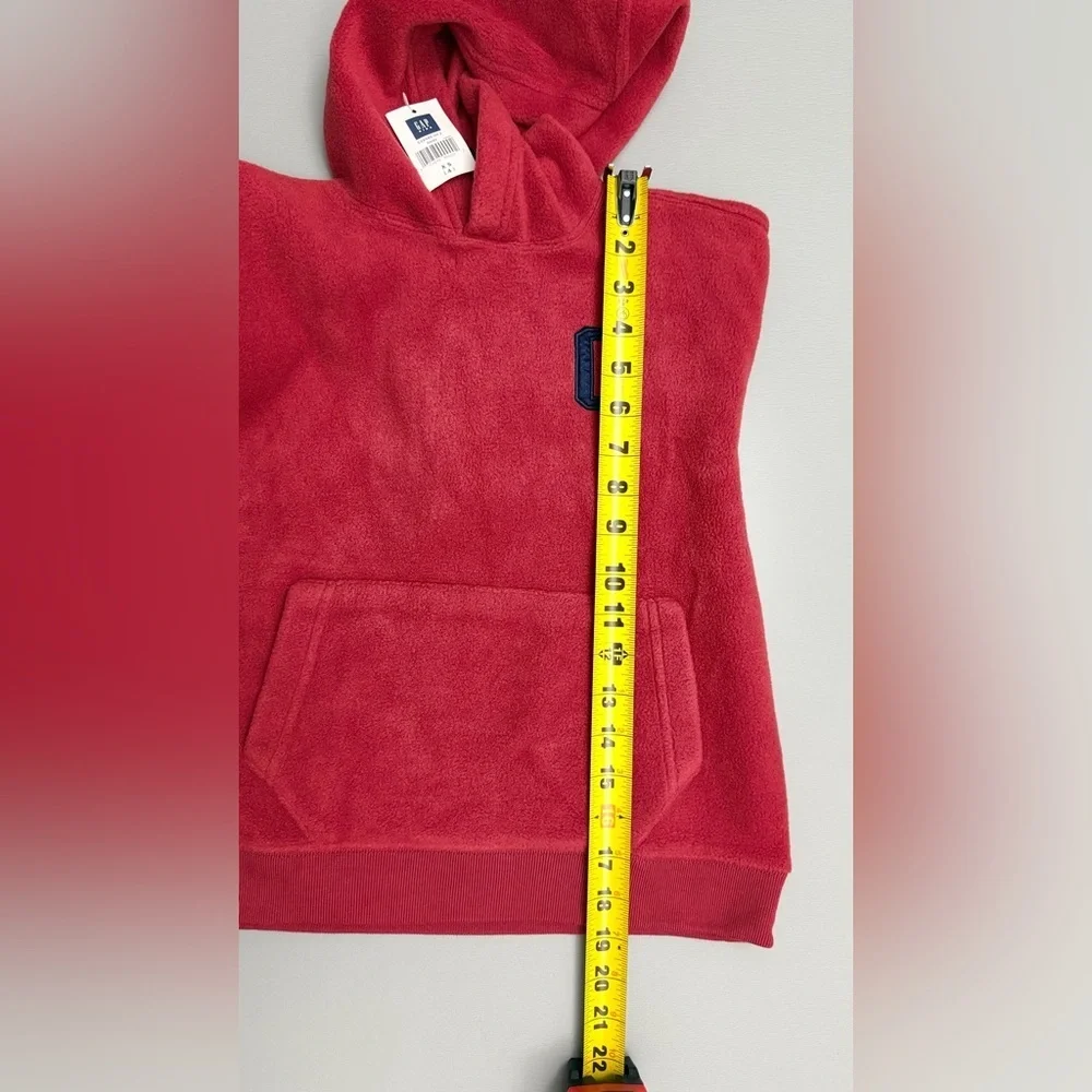 GAP Kids red fleece hoodie in size XS (4)